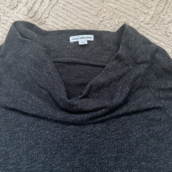 STANDARD James Perse long sleeve cowl top in charcoal grey 
Size 2/ small-medium - Picture 4 of 15